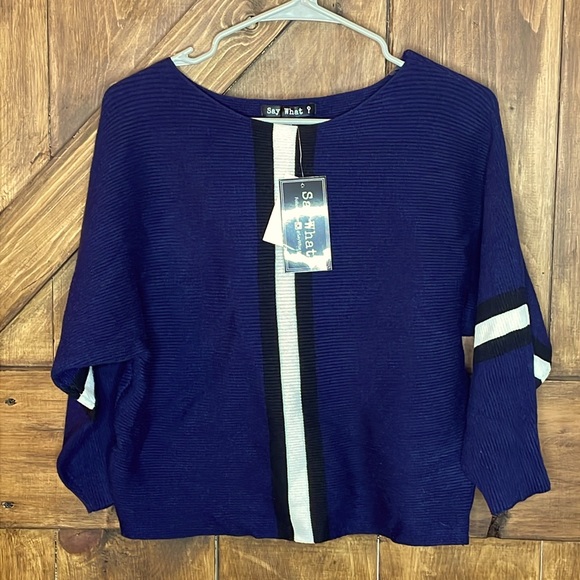 Say What Sweater Womans Small Long Sleeve - Picture 1 of 6